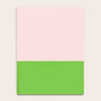 Lime Green and Pale Pink Fresh Minimalist Color Block Notebook Gallery Image 4