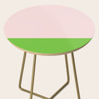 Lime Green and Pale Pink Fresh Minimalist Color Block Side Table Gallery Image 2