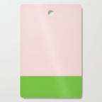 Lime Green and Pale Pink Fresh Minimalist Color Block Cutting Board Gallery Image 1