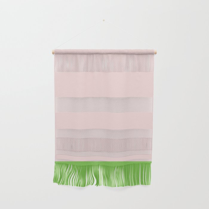 Lime Green and Pale Pink Fresh Minimalist Color Block Wall Hanging Gallery Image 1