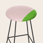 Lime Green and Pale Pink Fresh Minimalist Color Block Stool Gallery Image 2