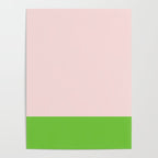 Lime Green and Pale Pink Fresh Minimalist Color Block Poster Gallery Image 4