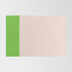 Lime Green and Pale Pink Fresh Minimalist Color Block Rug Gallery Image 2