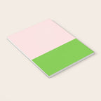 Lime Green and Pale Pink Fresh Minimalist Color Block Notebook Gallery Image 3