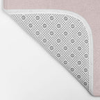Lime Green and Pale Pink Fresh Minimalist Color Block Bath Mat Gallery Image 2