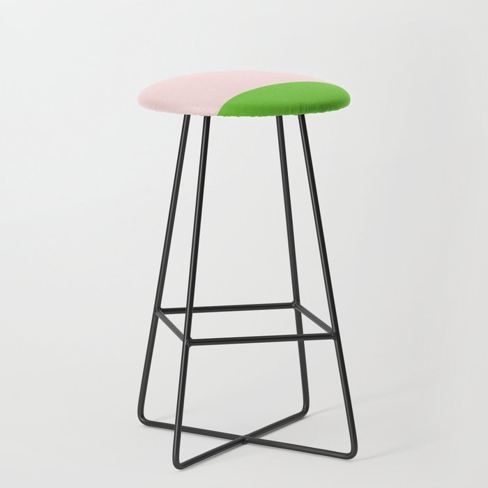 Lime Green and Pale Pink Fresh Minimalist Color Block Stool Gallery Image 1