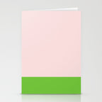 Lime Green and Pale Pink Fresh Minimalist Color Block Stationery Card Gallery Image 2