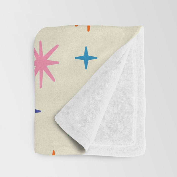 Twinkly Stars Cute and Colorful Pattern Throw Blanket Gallery Image 3