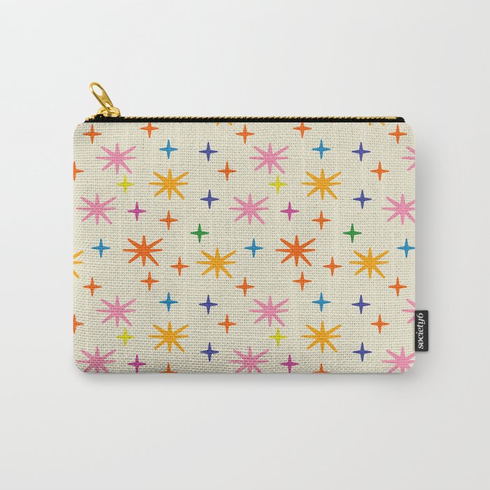 Twinkly Stars Cute and Colorful Pattern Carry All Pouch Gallery Image 1