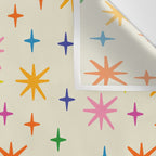 Twinkly Stars Cute and Colorful Pattern Wall Tapestry Gallery Image 3