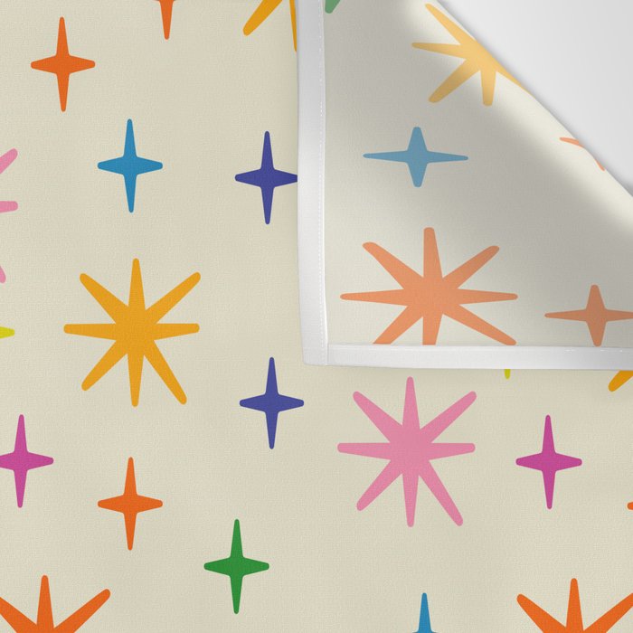 Twinkly Stars Cute and Colorful Pattern Wall Tapestry Gallery Image 3