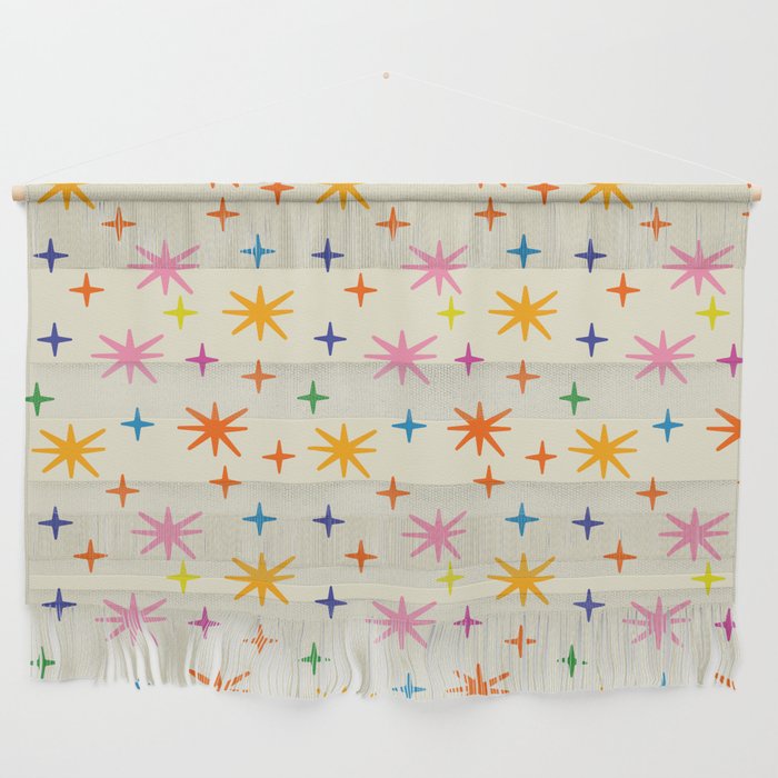 Twinkly Stars Cute and Colorful Pattern Wall Hanging Gallery Image 1