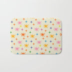 Twinkly Stars Cute and Colorful Pattern Bath Mat Gallery Image 1