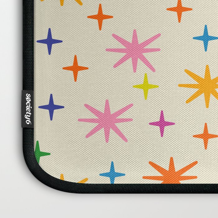 Twinkly Stars Cute and Colorful Pattern Laptop Sleeve Gallery Image 3