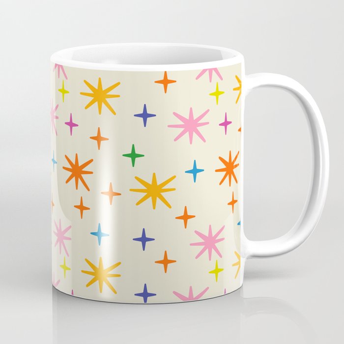 Twinkly Stars Cute and Colorful Pattern Coffee Mug Gallery Image 1