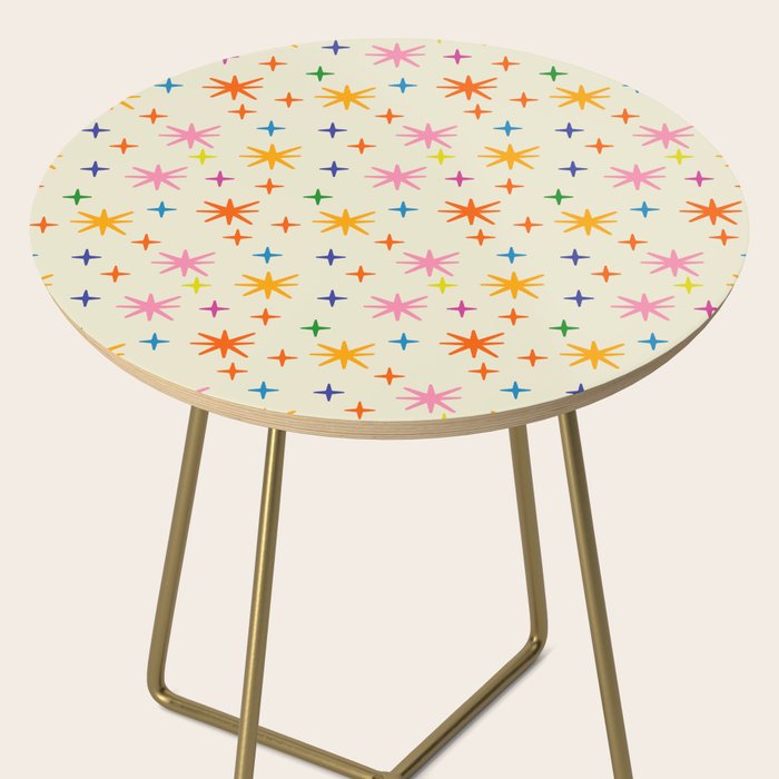 Twinkly Stars Cute and Colorful Pattern Side Table Gallery Image 2