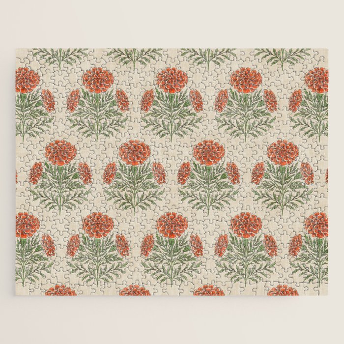 Marigold - persimmon Jigsaw Puzzle Gallery Image 1