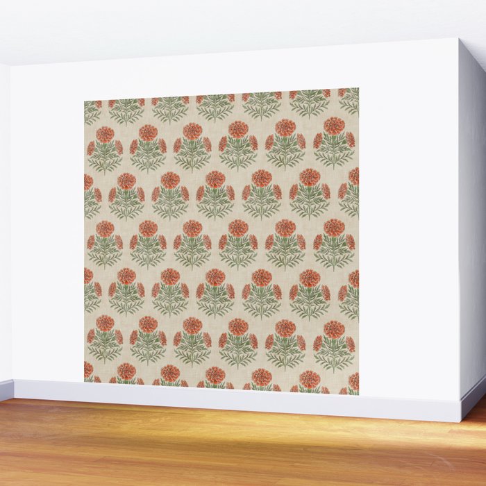 Marigold - persimmon Wall Mural Gallery Image 2