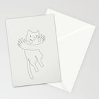 One Line Cat 2: Hug Stationery Card Gallery Image 2