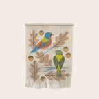 Bunting Pair In Oak Tree Wall Hanging Gallery Image 1