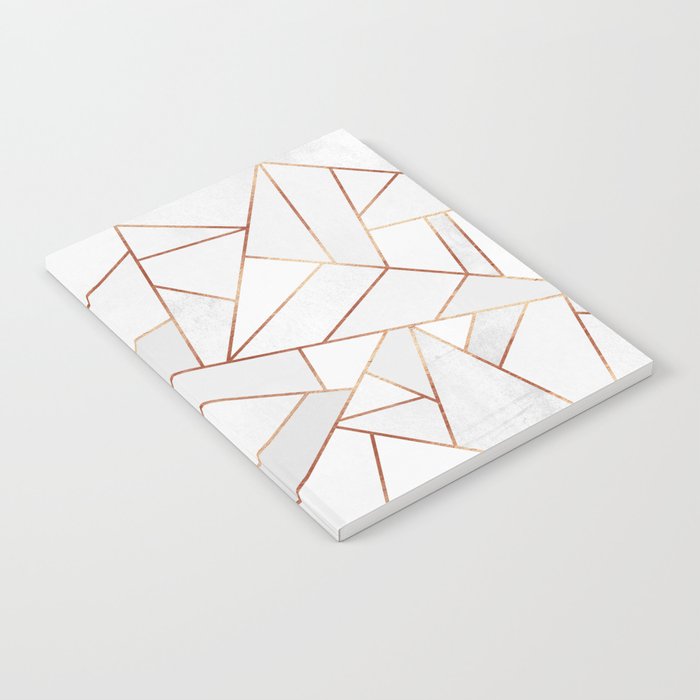 White Stone & Copper Lines Notebook Gallery Image 1
