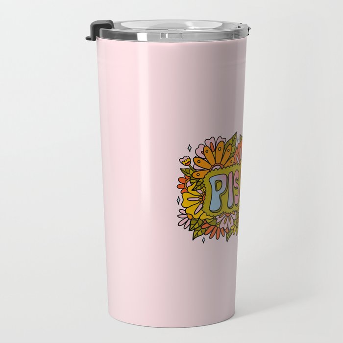 Pisces Flowers Travel Mug Gallery Image 3