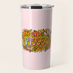Pisces Flowers Travel Mug Gallery Image 1