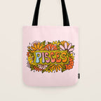 Pisces Flowers Tote Bag Gallery Image 1