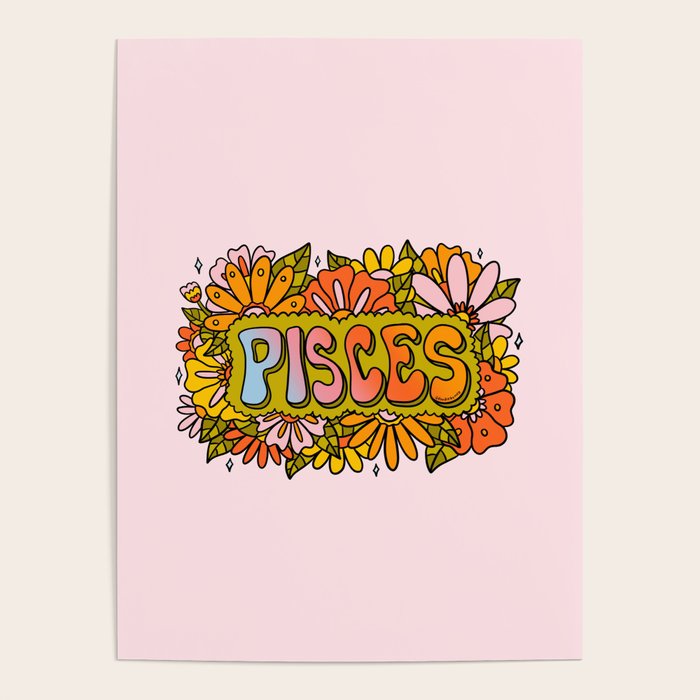 Pisces Flowers Poster Gallery Image 1