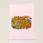 Pisces Flowers Stationery Card Gallery Image 2