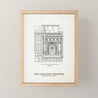 Chicago Theatre Blueprint - West Elevation Mini Art Print Gallery Image 1