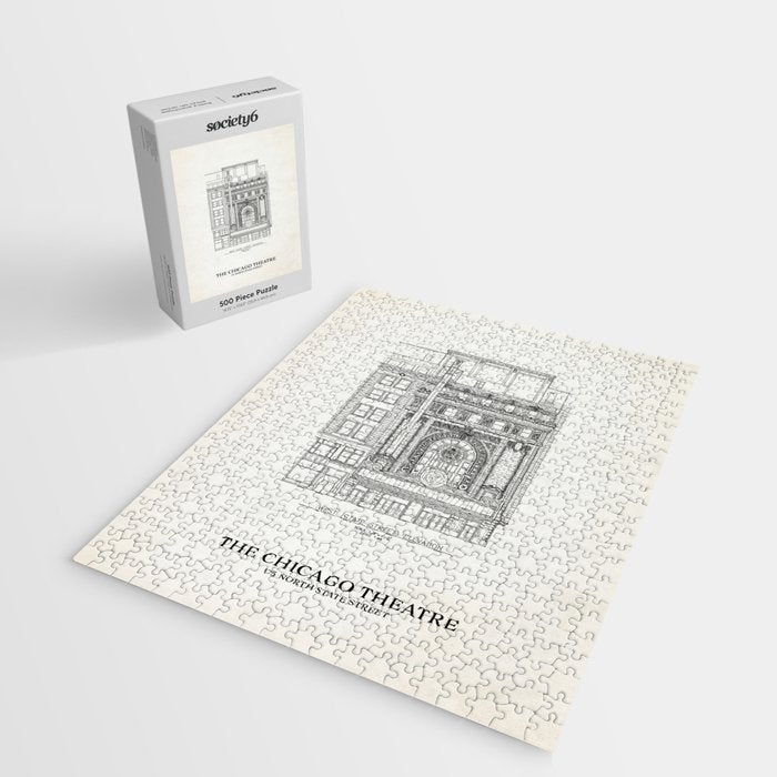 Chicago Theatre Blueprint - West Elevation Jigsaw Puzzle Gallery Image 2