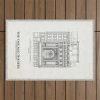 Chicago Theatre Blueprint - West Elevation Outdoor Rug Gallery Image 1