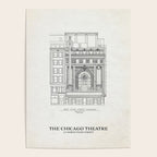 Chicago Theatre Blueprint - West Elevation Poster Gallery Image 4