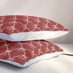 Bows & Ribbons Pattern XI Ruby Red Pillow Sham Gallery Image 3