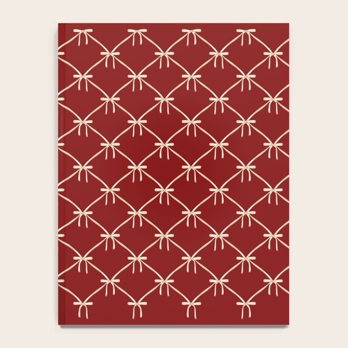 Bows & Ribbons Pattern XI Ruby Red Notebook Gallery Image 4