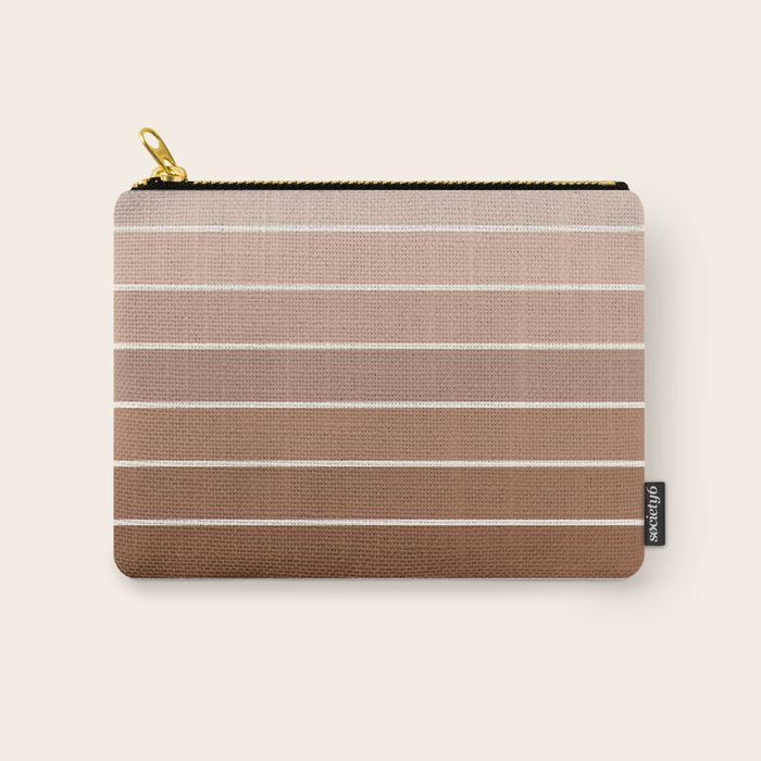 Gradient Arch XII Earthy Neutral Mid Century Modern Rainbow Carry All Pouch Gallery Image 1