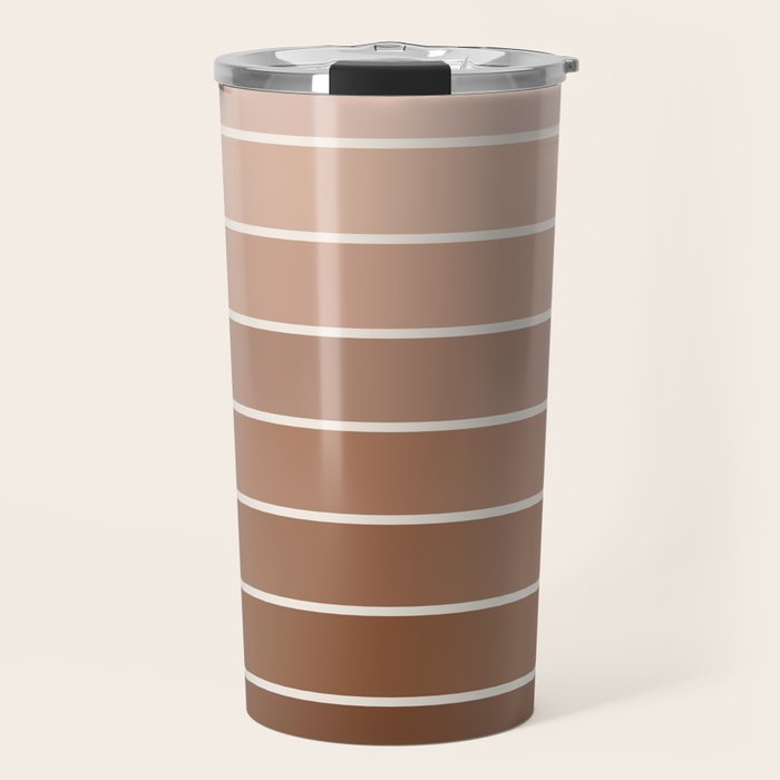 Gradient Arch XII Earthy Neutral Mid Century Modern Rainbow Travel Mug Gallery Image 1