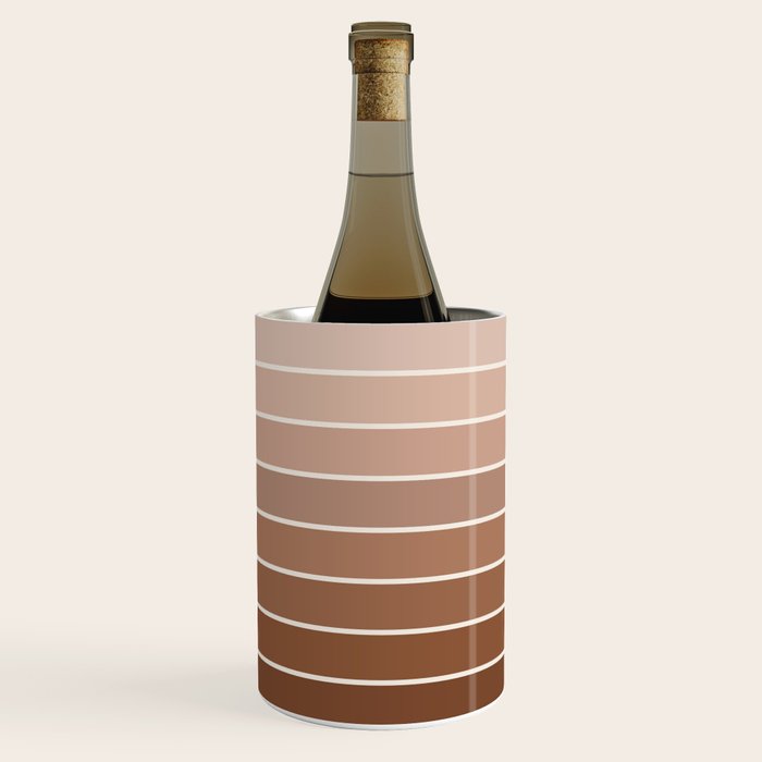 Gradient Arch XII Earthy Neutral Mid Century Modern Rainbow Wine Chiller Gallery Image 2