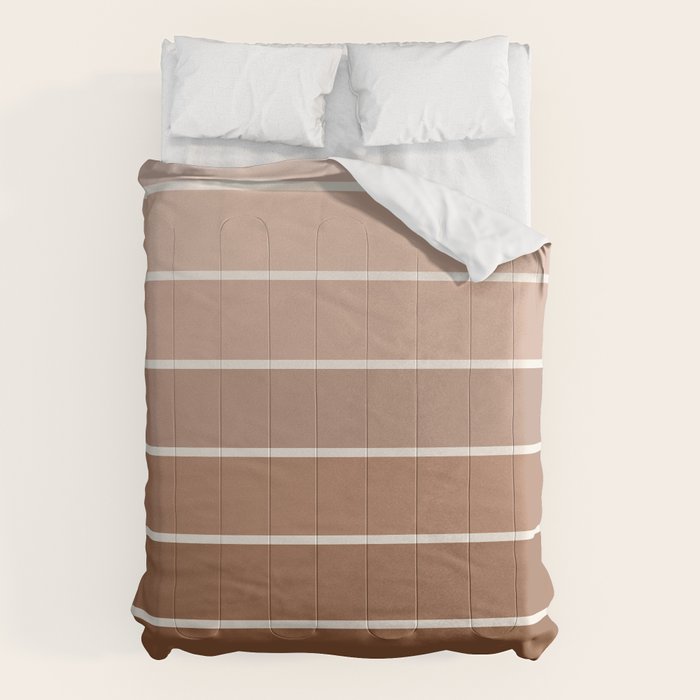 Gradient Arch XII Earthy Neutral Mid Century Modern Rainbow Comforter Gallery Image 6