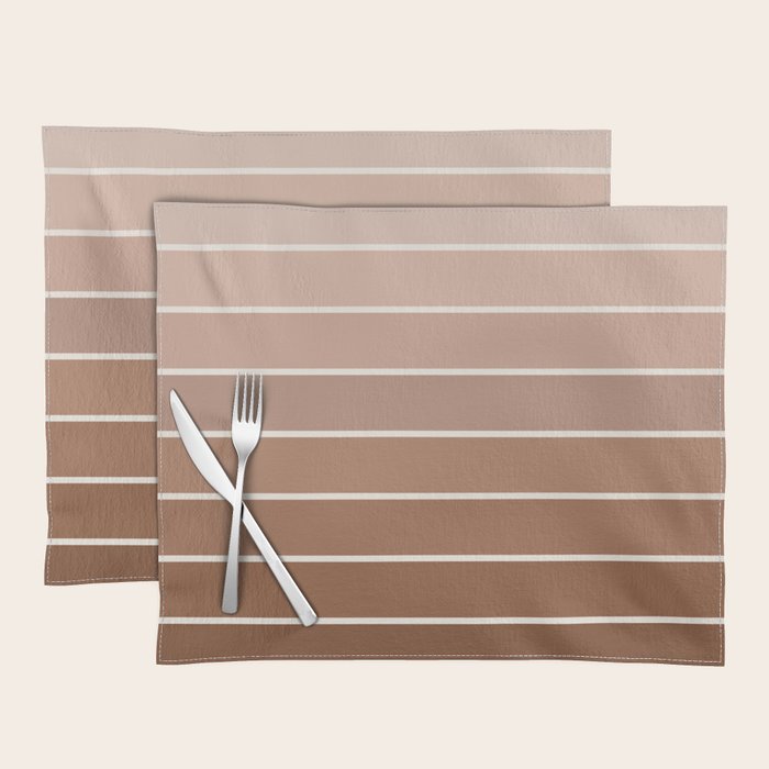 Gradient Arch XII Earthy Neutral Mid Century Modern Rainbow Placemat Gallery Image 1