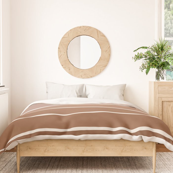 Gradient Arch XII Earthy Neutral Mid Century Modern Rainbow Duvet Cover Gallery Image 3