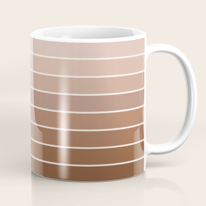 Gradient Arch XII Earthy Neutral Mid Century Modern Rainbow Coffee Mug Gallery Image 1
