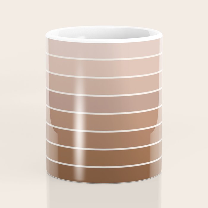 Gradient Arch XII Earthy Neutral Mid Century Modern Rainbow Coffee Mug Gallery Image 4