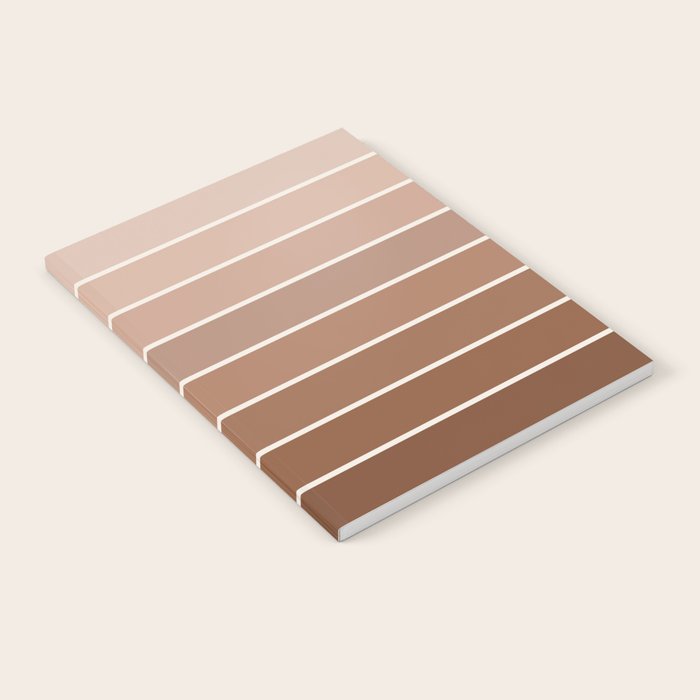 Gradient Arch XII Earthy Neutral Mid Century Modern Rainbow Notebook Gallery Image 1