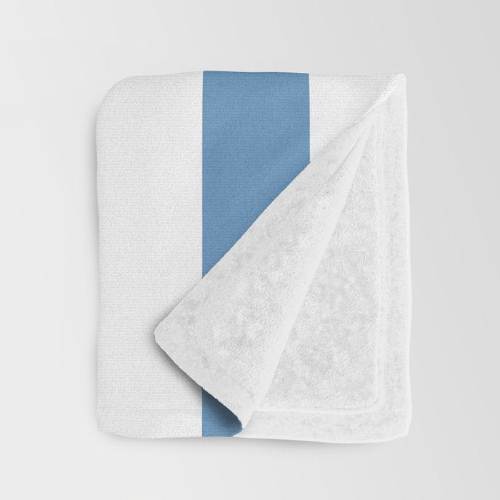 Captain Seagull on blue stripes Throw Blanket Gallery Image 3