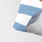 Captain Seagull on blue stripes Pillow Sham Gallery Image 4