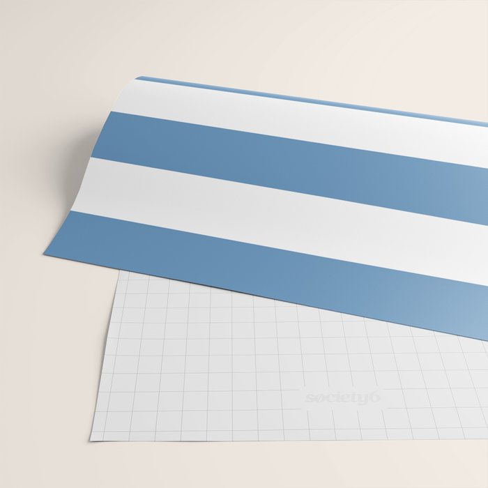 Captain Seagull on blue stripes Wrapping Paper Gallery Image 2