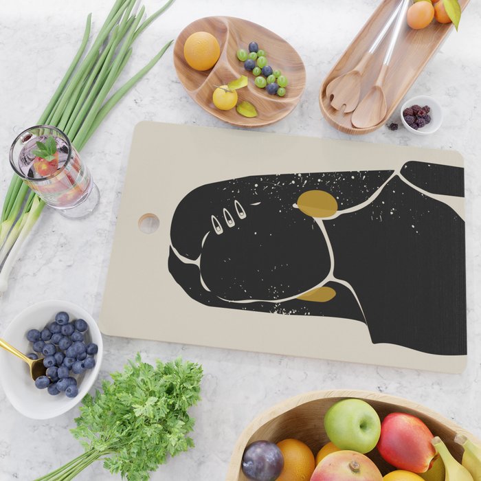 Black Hair No. 3 Cutting Board Gallery Image 2