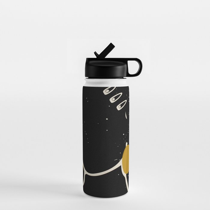 Black Hair No. 3 Water Bottle Gallery Image 1